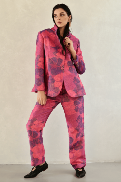 blazer rose fleuri 5